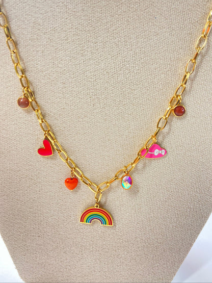 Rainbow Charms Necklace