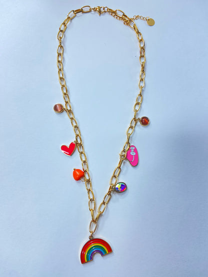 Rainbow Charms Necklace