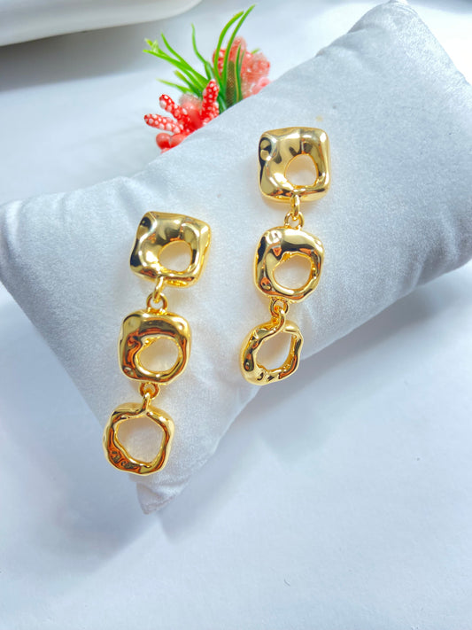 Triple Spark Drop Earrings