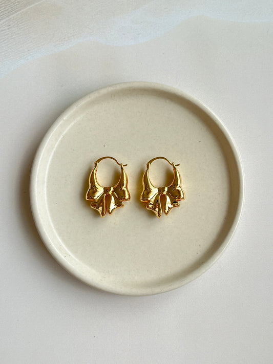 Bow Brass Earrings