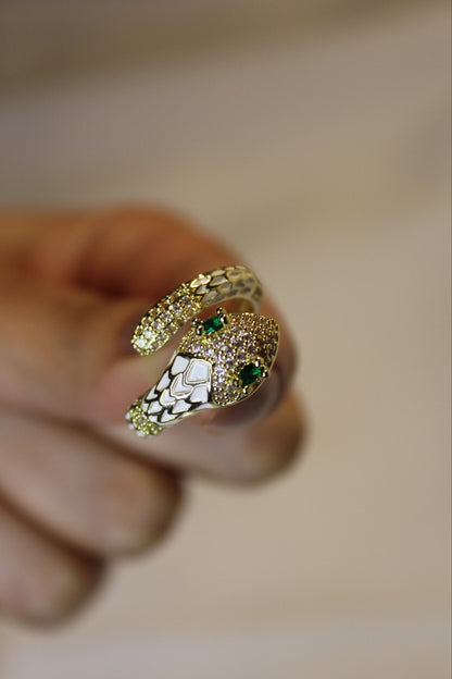 White Serpent Ring